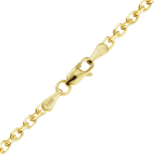 Load image into Gallery viewer, Delancey St. Diamond Cut Cable Anklet in 18K Yellow Gold
