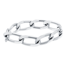 Load image into Gallery viewer, East Bowery Curb Chain Ring in Sterling Silver