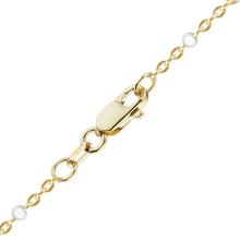 Load image into Gallery viewer, Finished Cable Necklace with White Enamel Beads in 14K Gold-Filled