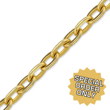 Load image into Gallery viewer, Special Order Only: Bulk / Spooled Elongated Flat Cable Chain in Gold