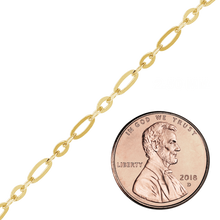 Load image into Gallery viewer, Bulk / Spooled Diamond Cut Cable Figaro Chain in 14K Yellow Gold (1.60 mm - 2.50 mm)