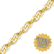 Load image into Gallery viewer, Special Order Only: Bulk / Spooled Flat Twisted Cable (Singapore) Chain in Gold
