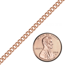 Load image into Gallery viewer, Bulk / Spooled Curb Chain in 14K Rose Gold-Filled (3.30 mm)