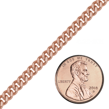 Load image into Gallery viewer, Bulk / Spooled Heavy Flat Curb Chain in 14K Rose Gold-Filled (4.20 mm - 5.80 mm)