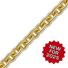 Load image into Gallery viewer, Bulk / Spooled Heavy Round Semi-Solid Cable Chain in 14K Yellow Gold (1.05 mm - 3.80 mm)