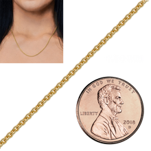 Load image into Gallery viewer, Bulk / Spooled Heavy Round Semi-Solid Cable Chain in 14K Yellow Gold (1.05 mm - 3.80 mm)