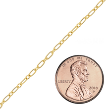 Load image into Gallery viewer, Bulk / Spooled Long & Short Cable Chain in 14K Yellow Gold (1.60 mm - 2.50 mm)