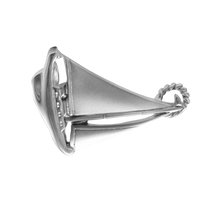 Load image into Gallery viewer, Large Sailboat Bracelet Top in Sterling Silver (36 x 26mm)