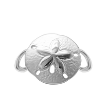Load image into Gallery viewer, Large Sand Dollar Bracelet Top in Sterling Silver (28 x 20mm)