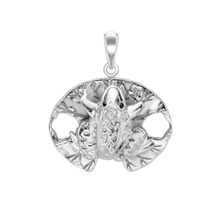 Load image into Gallery viewer, Frog on Lilypad Charm (32 x 29mm)
