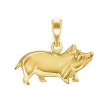 Load image into Gallery viewer, Small Pig Charm (15 x 19mm)