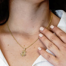 Load image into Gallery viewer, ITI NYC Mariner Anchor Cross Pendant in Sterling Silver