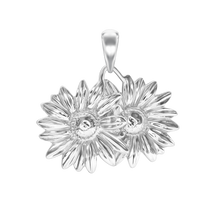 Load image into Gallery viewer, Two Sunflowers Charm (26 x 27mm)