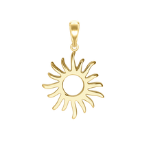 Load image into Gallery viewer, Open Sun Charm (25 x 17 mm)