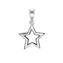 Load image into Gallery viewer, Small Open Star Charm (18 x 12 mm)
