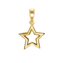 Load image into Gallery viewer, Small Open Star Charm (18 x 12 mm)
