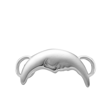 Load image into Gallery viewer, Moon with a Face Bracelet Top in Sterling Silver (29 x 19mm)