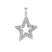Load image into Gallery viewer, Large Open Star with CZ's Charm (41 x 28mm)