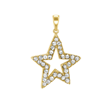 Load image into Gallery viewer, Large Open Star with CZ's Charm (41 x 28mm)