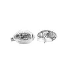 Load image into Gallery viewer, Football Cuff Links in Sterling Silver (21 x 22mm)