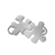 Load image into Gallery viewer, Puzzle Pieces Bracelet Top in Sterling Silver (31 x 18mm)