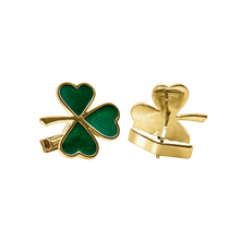 Load image into Gallery viewer, Shamrock Cuff Links in Sterling Silver (28 x 20mm)