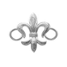 Load image into Gallery viewer, Fleur de Lis Bracelet Top in Sterling Silver (29 x 28mm)