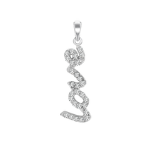 Load image into Gallery viewer, Love Charm with CZ's (40 x 13mm)