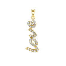 Load image into Gallery viewer, Love Charm with CZ's (40 x 13mm)