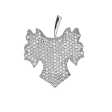 Load image into Gallery viewer, Maple Leaf Charm with CZ's (28 x 20mm)