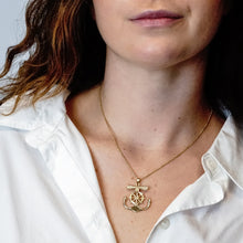 Load image into Gallery viewer, ITI NYC Mariner Anchor Cross Pendant in Sterling Silver