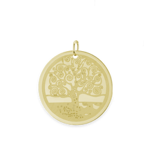 Load image into Gallery viewer, Circle with Tree Engraving Charm (26 x 25mm)