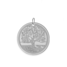 Load image into Gallery viewer, Circle with Tree Engraving Charm (26 x 25mm)