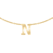Load image into Gallery viewer, Hanging Initial Necklace in 14K Yellow Gold