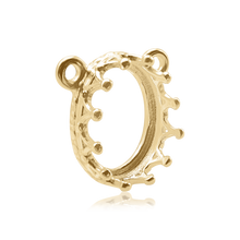 Load image into Gallery viewer, ITI NYC Oval Gallery Wire Bezel in 14K Gold (8.00 x 6.00 mm - 10.00 x 8.00 mm)