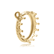 Load image into Gallery viewer, ITI NYC Oval Gallery Wire Bezel in 14K Gold (8.00 x 6.00 mm - 10.00 x 8.00 mm)