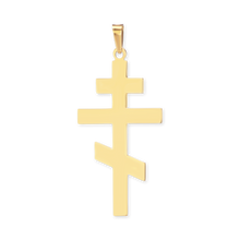 Load image into Gallery viewer, ITI NYC Russian Orthodox Cross Pendant in 14K Gold
