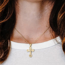Load image into Gallery viewer, ITI NYC Byzantine Double-Sided Cross and Crucifix Pendant in Sterling Silver