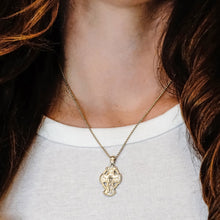 Load image into Gallery viewer, ITI NYC Byzantine Double-Sided Cross and Crucifix Pendant in Sterling Silver
