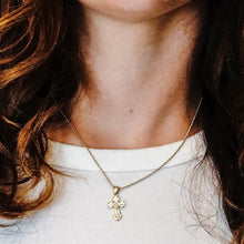 Load image into Gallery viewer, ITI NYC Trefoil Crucifix Pendant in Sterling Silver