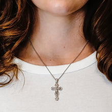 Load image into Gallery viewer, ITI NYC Filigree Vine Crucifix Pendant in Sterling Silver
