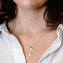 Load image into Gallery viewer, ITI NYC Armenian Cross Pendant with Cubic Zirconia in Sterling Silver