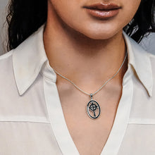 Load image into Gallery viewer, ITI NYC Celtic Cross Pendant Medallion with Black Enamel in Sterling Silver