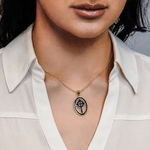 Load image into Gallery viewer, ITI NYC Celtic Cross Pendant Medallion with Black Enamel in Sterling Silver