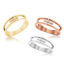 Load image into Gallery viewer, 6 Stone Stackable Ring in Sterling Silver