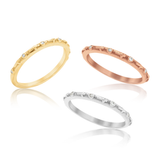 Load image into Gallery viewer, Cross Pattern Stackable Ring in Sterling Silver