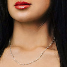 Load image into Gallery viewer, Hester St. Heavy Textured Cable Chain Necklace in Sterling Silver