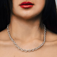 Load image into Gallery viewer, Hester St. Heavy Textured Cable Chain Necklace in Sterling Silver