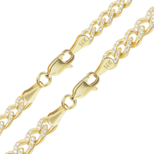 Load image into Gallery viewer, Bowery Curb Necklace with Pave Set Natural Diamonds in 14K Yellow Gold