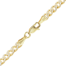 Load image into Gallery viewer, Bowery Curb Bracelet with Pave Set Natural Diamonds in 14K Yellow Gold